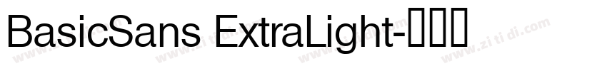 BasicSans ExtraLight字体转换